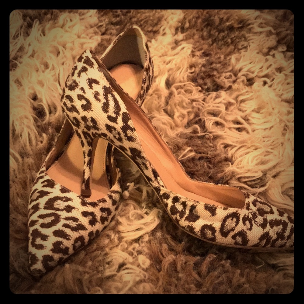 J crew Italian leopard pumps